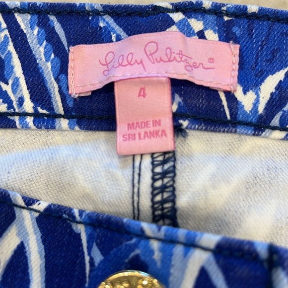 NEW Lilly Pulitzer South Coast Skinny‎ Jean Early Riser Twilight Blue Size 4 - Picture 6 of 14
